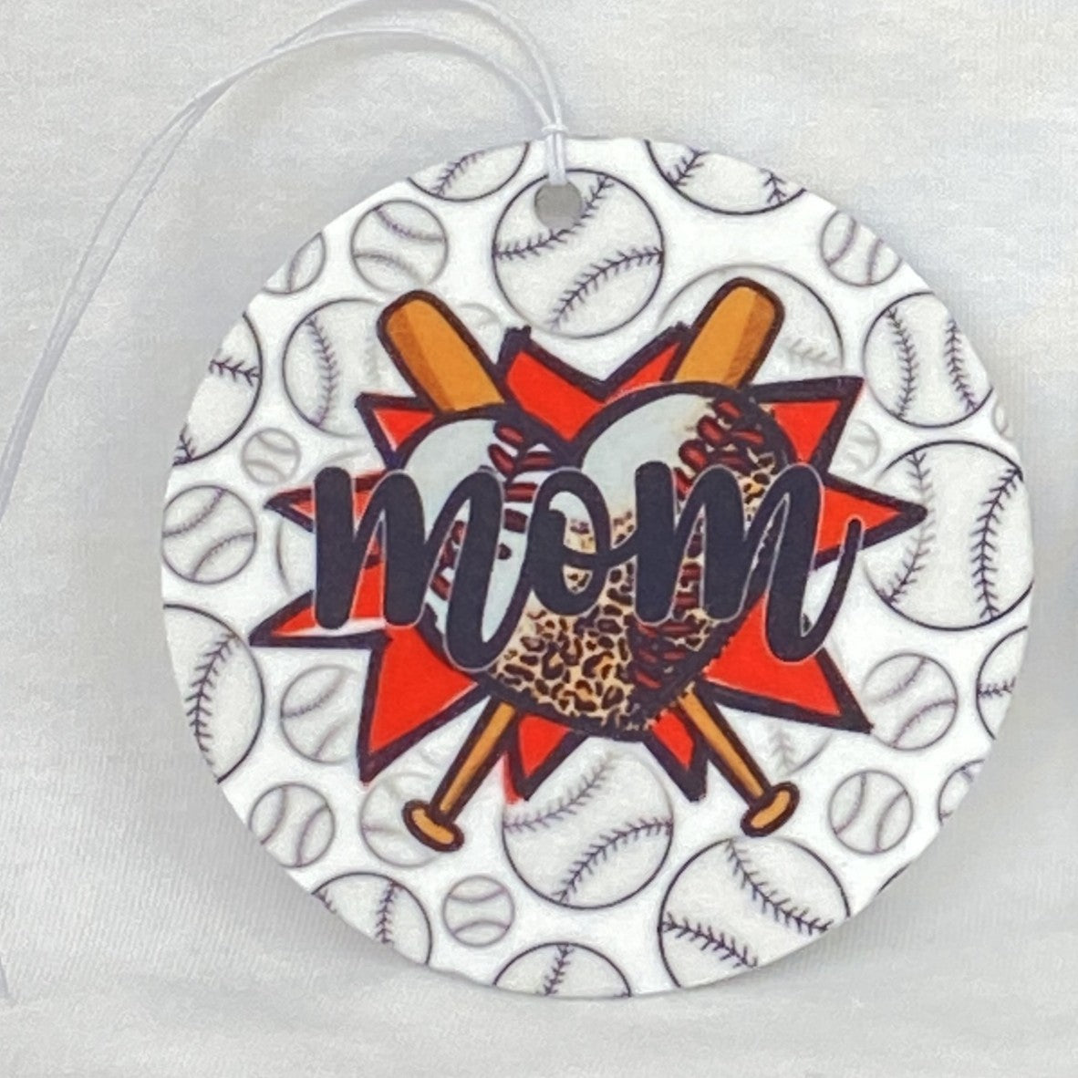 Baseball Mom Heart Car Freshener car freshie Tea Shirt Shoppe