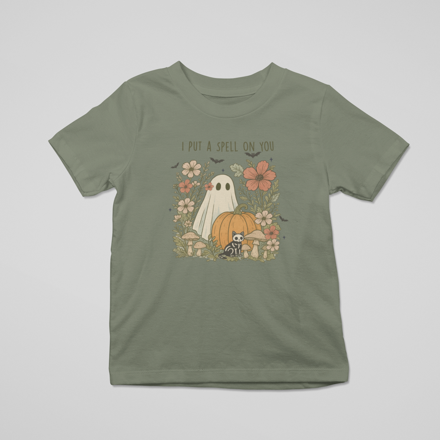 I Put A Spell On You Graphic Tee Youth Graphic Tee Tea Shirt Shoppe 2T Military Green