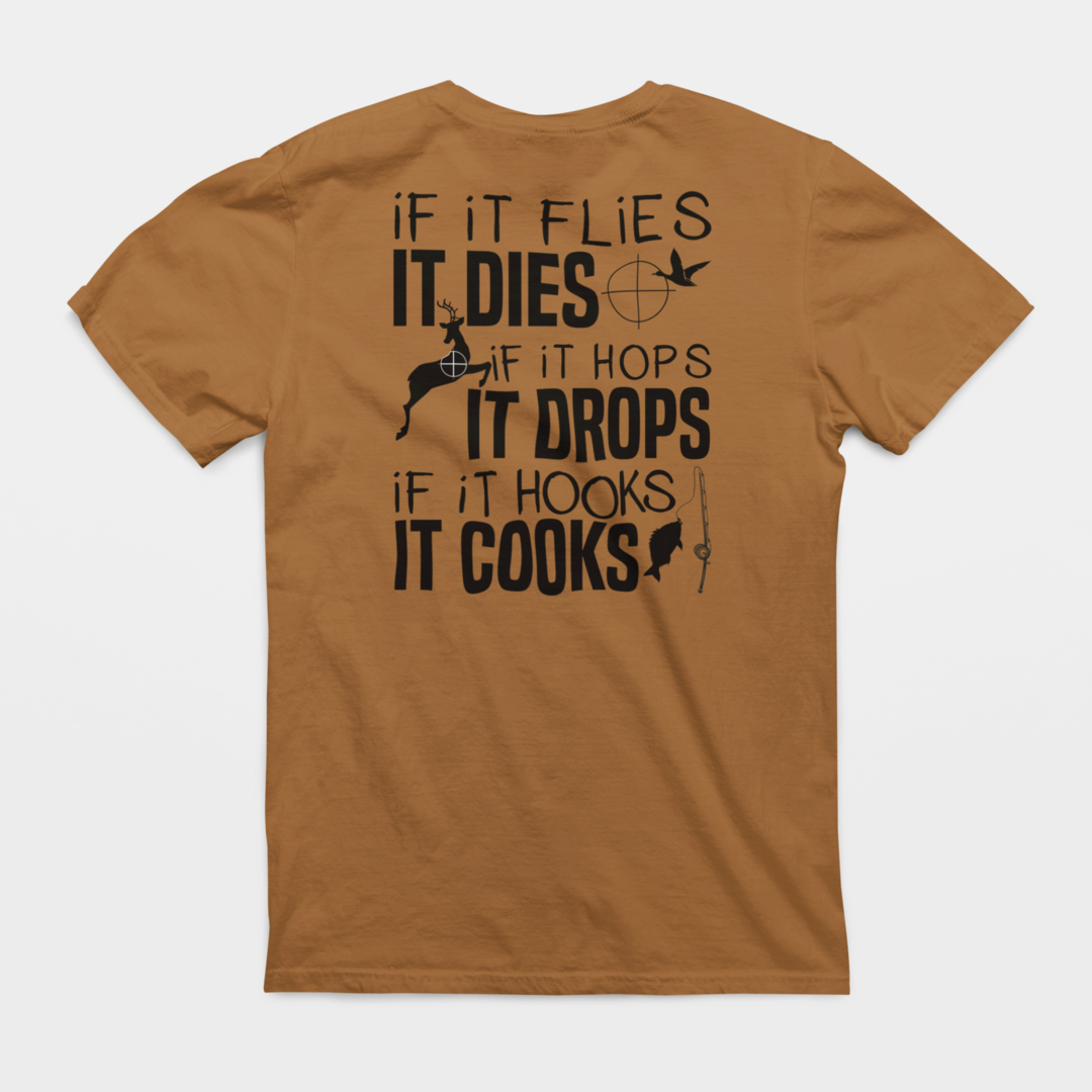 If It Flies It Dies Graphic Tee Mens T-shirt Tea Shirt Shoppe S Toast