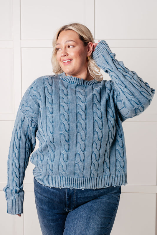 In the Right Direction Cable Knit Sweater – alternate view 2