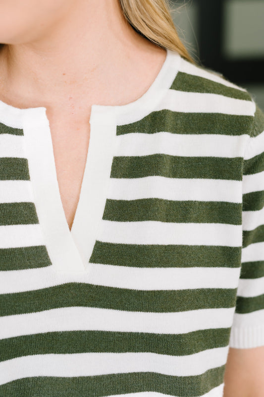Just Us Two Half Sleeve Top in knit – alternate view 2