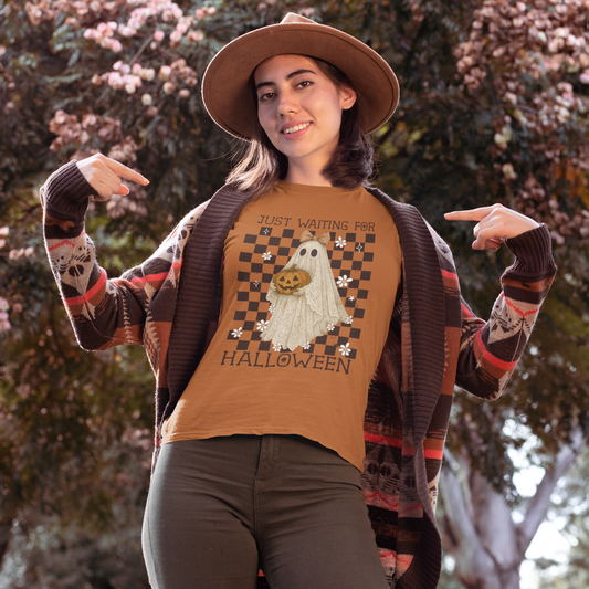 Just Waiting Graphic Tee T-shirt Tea Shirt Shoppe S Texas Orange