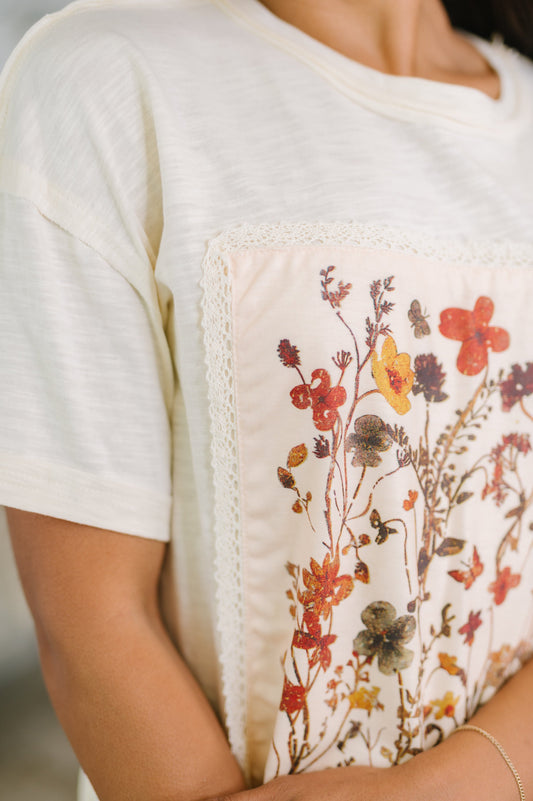 Knee Deep in Flowers We Applique Top, knit – alternate view 2
