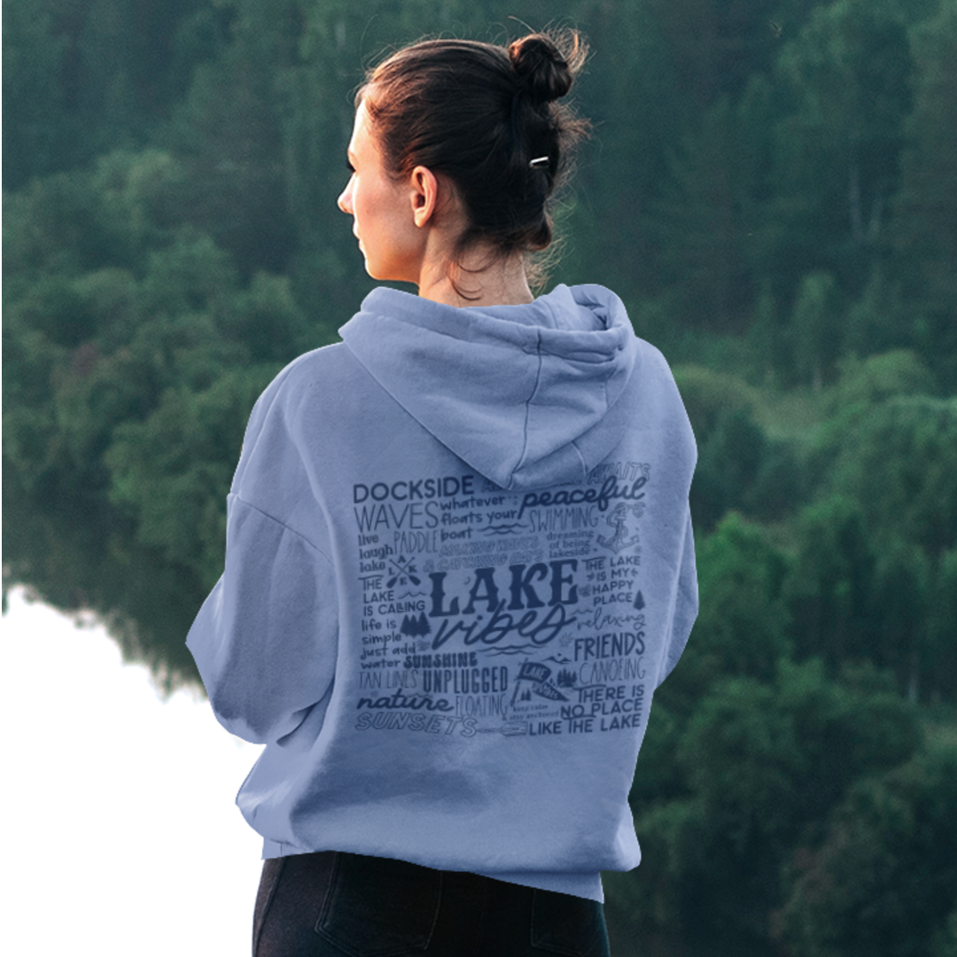 Lake Vibes Graphic Hoodie Sweatshirt Tea Shirt Shoppe