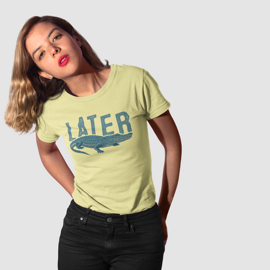 Later Gator Graphic Tee T-shirt Tea Shirt Shoppe S Cornsilk