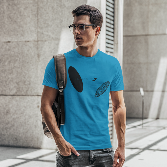 Leap of Faith Graphic Tee T-shirt Tea Shirt Shoppe YS Sapphire