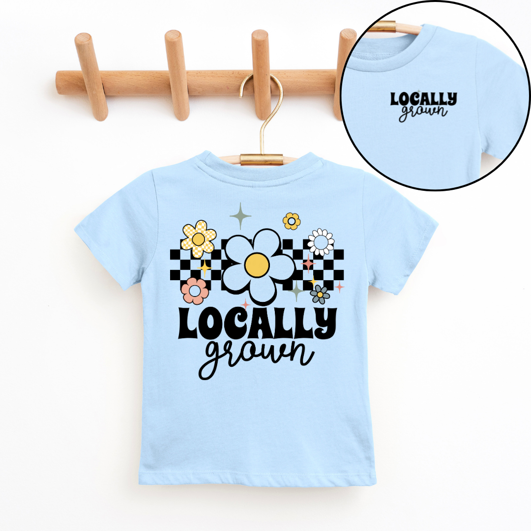 Locally Grown Youth & Toddler Graphic Tee Youth Graphic Tee Tea Shirt Shoppe 2T Light Blue
