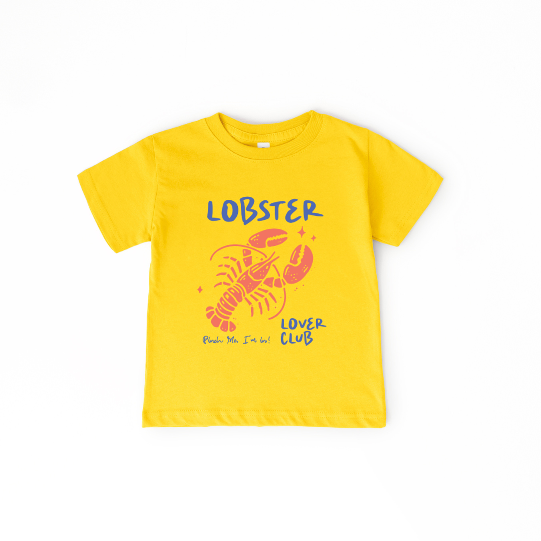 Lobster Lover Toddler/Youth Graphic Tee Youth Graphic Tee Tea Shirt Shoppe 2T Yellow