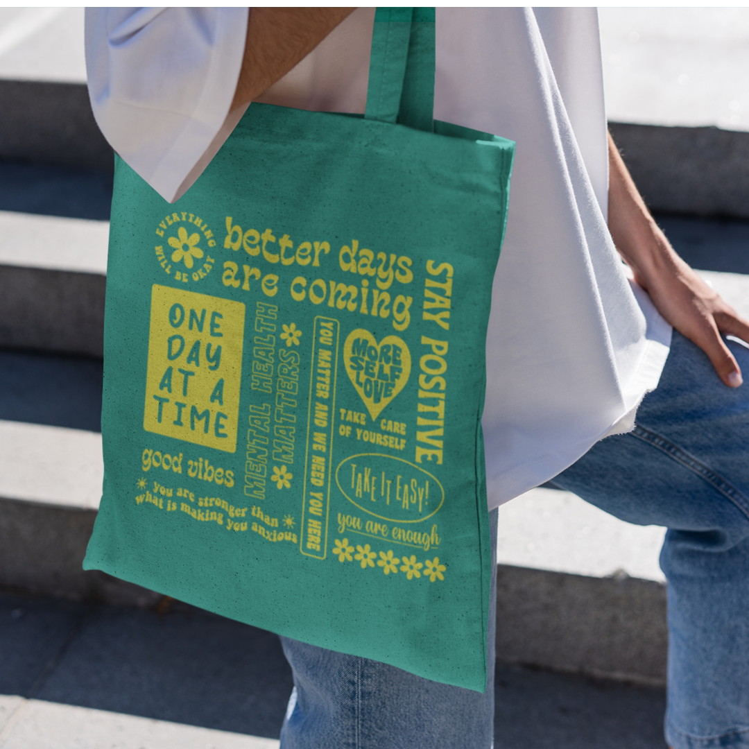 Mental Health Awareness Tote Bag Tote Bag Tea Shirt Shoppe Wholesale
