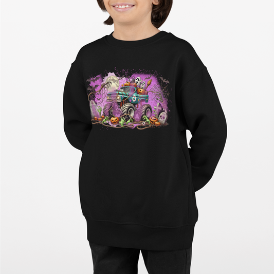 Monster Mash-Up Youth & Toddler Sweatshirt Youth Graphic Sweatshirt Tea Shirt Shoppe 2T Black