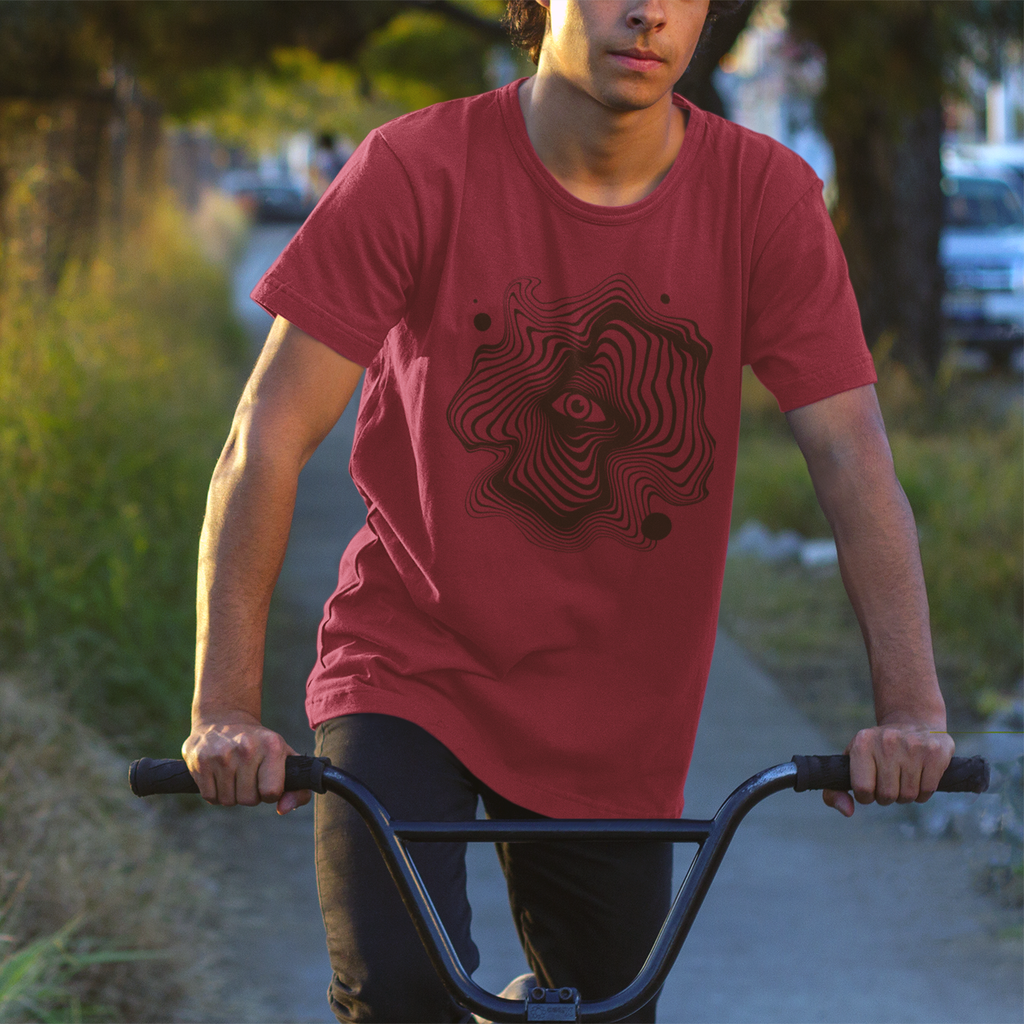 Observation Graphic Tee T-shirt Tea Shirt Shoppe YS Red