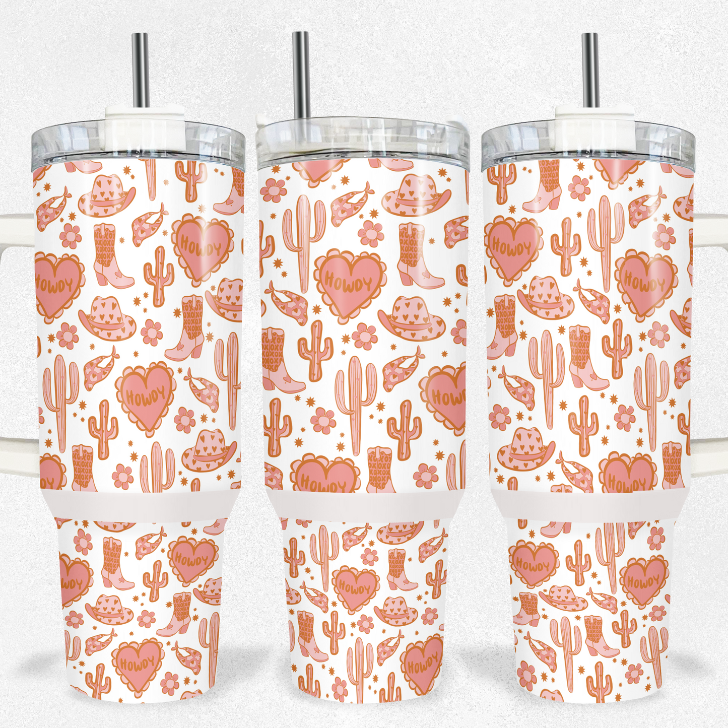 Western Valentine Tumbler 40oz Tumbler Tumbler Tea-Shirt Shoppe
