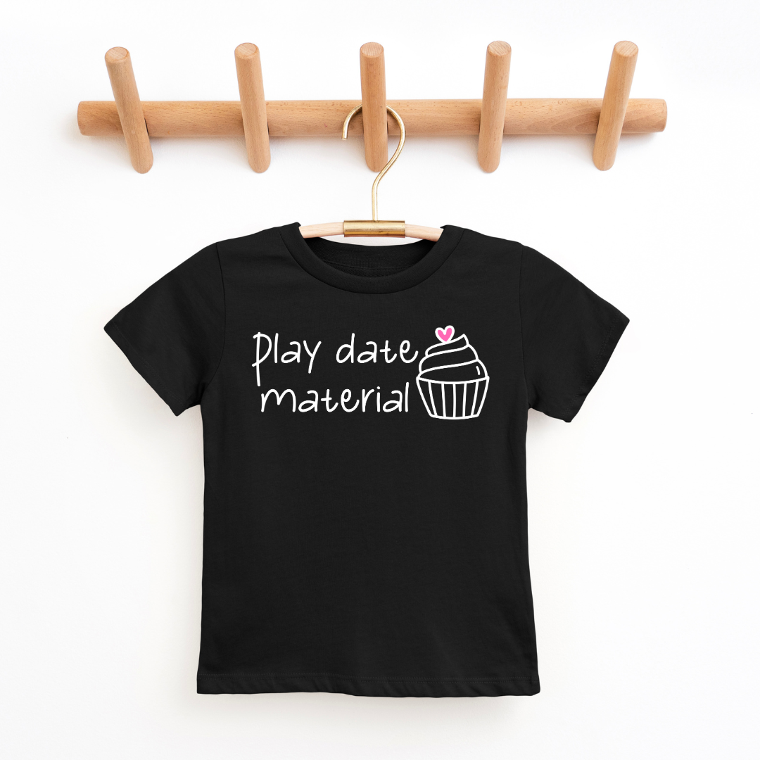 Play Date Material Youth & Toddler Graphic Tee Youth Graphic Tee Tea Shirt Shoppe