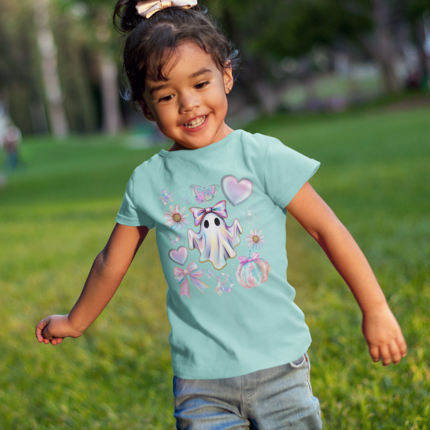 Pastel Boo Crew Graphic Tee Youth Graphic Tee Tea Shirt Shoppe 2T Chill