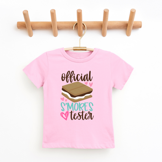 Official S'more Tester Youth & Toddler Tee Youth Graphic Tee Tea Shirt Shoppe 2T Pink