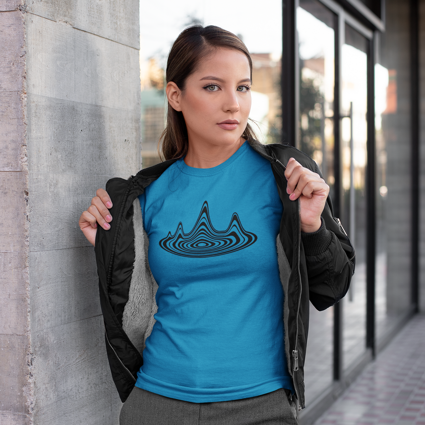 Ripple Graphic Tee T-shirt Tea Shirt Shoppe YS Sapphire