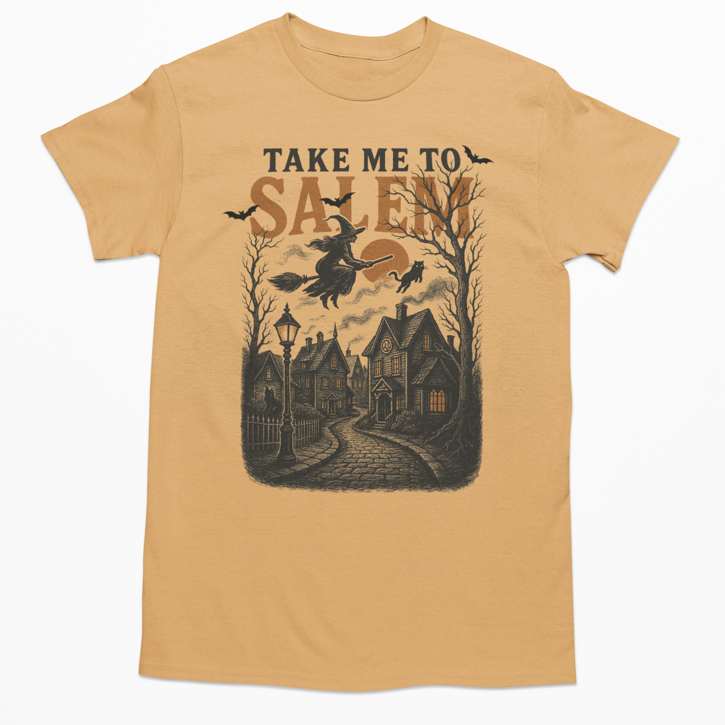 Take Me To Salem Graphic Tee T-shirt Tea Shirt Shoppe S Mustard