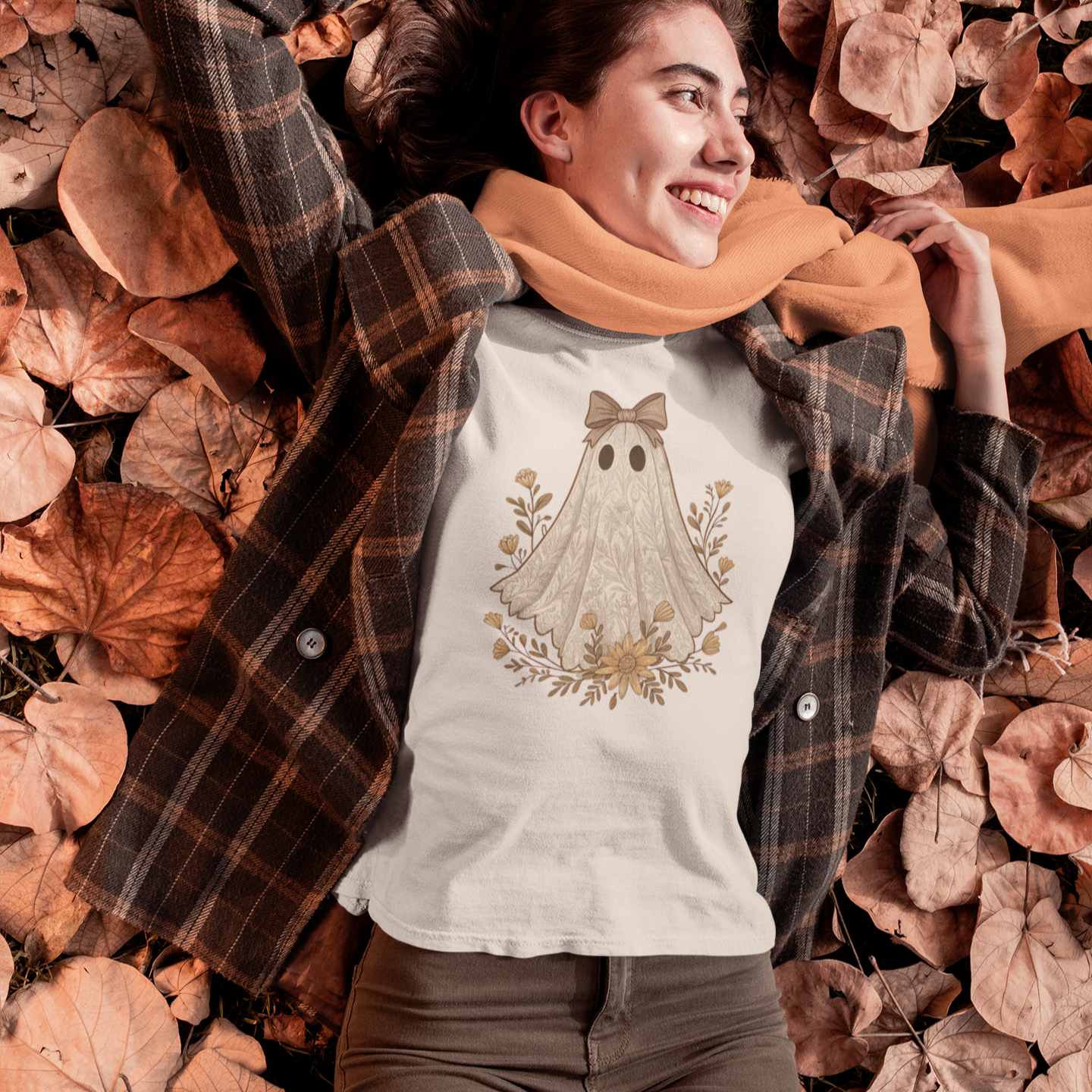 Boho Ghost Graphic Tee T-shirt Tea Shirt Shoppe YS Sand