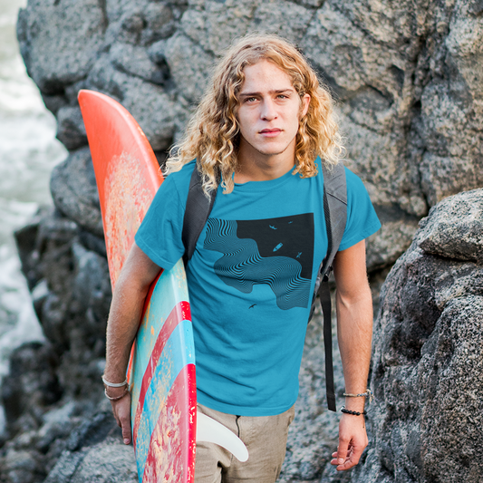 Coastline Graphic Tee T-shirt Tea Shirt Shoppe YS Sapphire