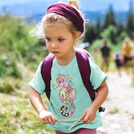 Fancy the Seahorse Toddler/Youth Graphic Tee Youth Graphic Tee Tea Shirt Shoppe 2T Chill