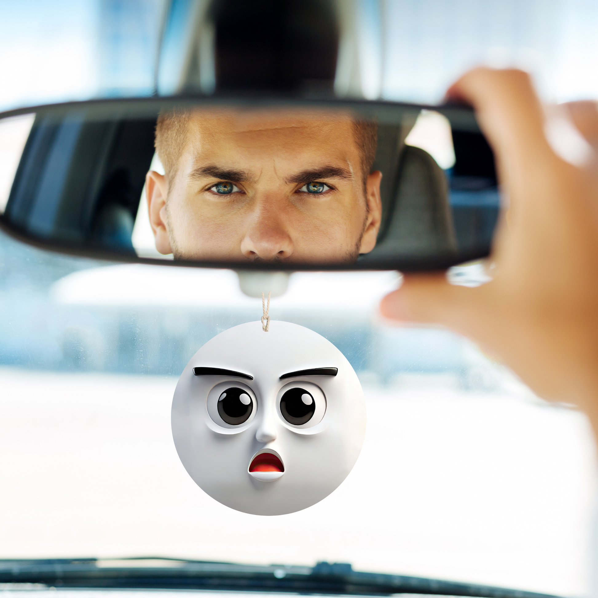 Shocked & Parked Car Freshener car freshie Tea Shirt Shoppe