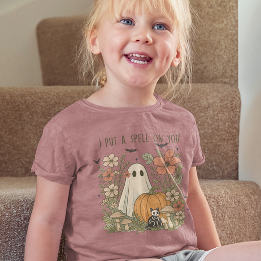 I Put A Spell On You Graphic Tee Youth Graphic Tee Tea Shirt Shoppe 2T Heather Mauve