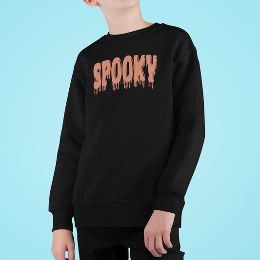 Spooky Drip Youth & Toddler Sweatshirt Youth Graphic Sweatshirt Tea Shirt Shoppe