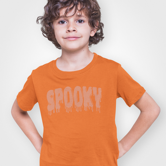 Spooky Drip Youth & Toddler Graphic Tee Youth Graphic Tee Tea Shirt Shoppe 2T Orange