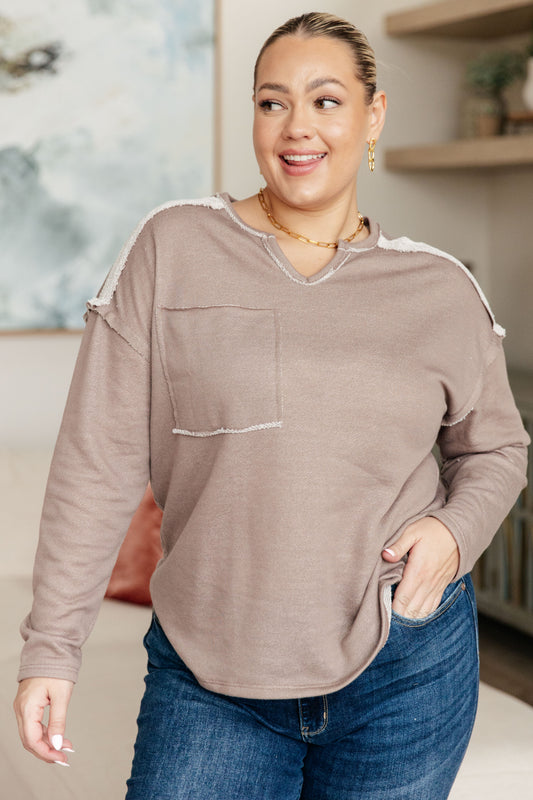 Spring In My Step V-Neck Pullover, terry – alternate view 2