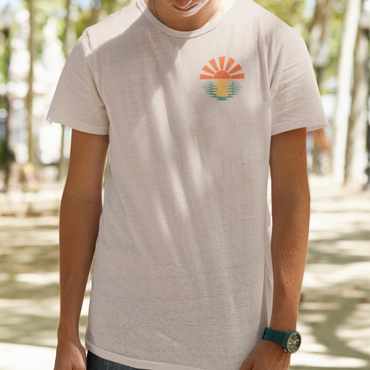 Golden Hour Glow Graphic Tee T-shirt Tea Shirt Shoppe S Sand