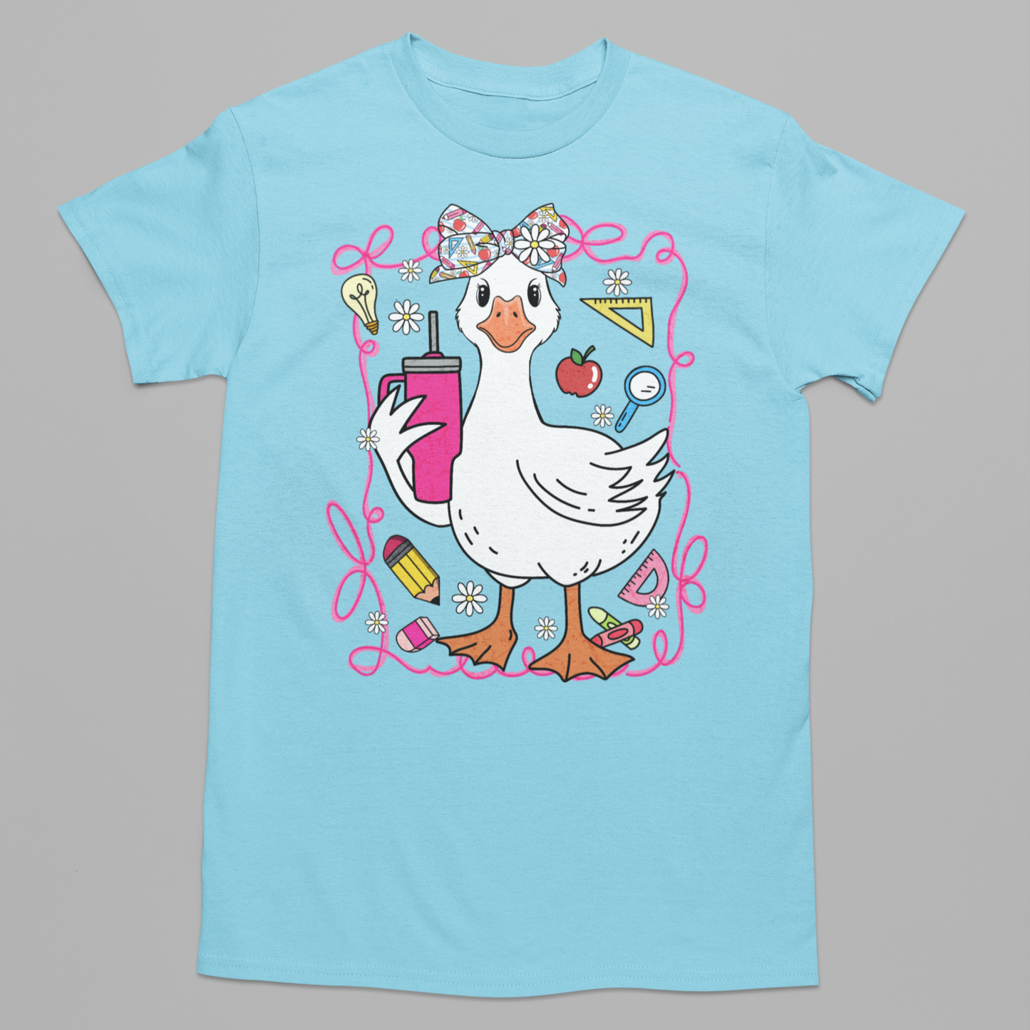 Teacher Goose Graphic Tee T-shirt Tea Shirt Shoppe S Sky