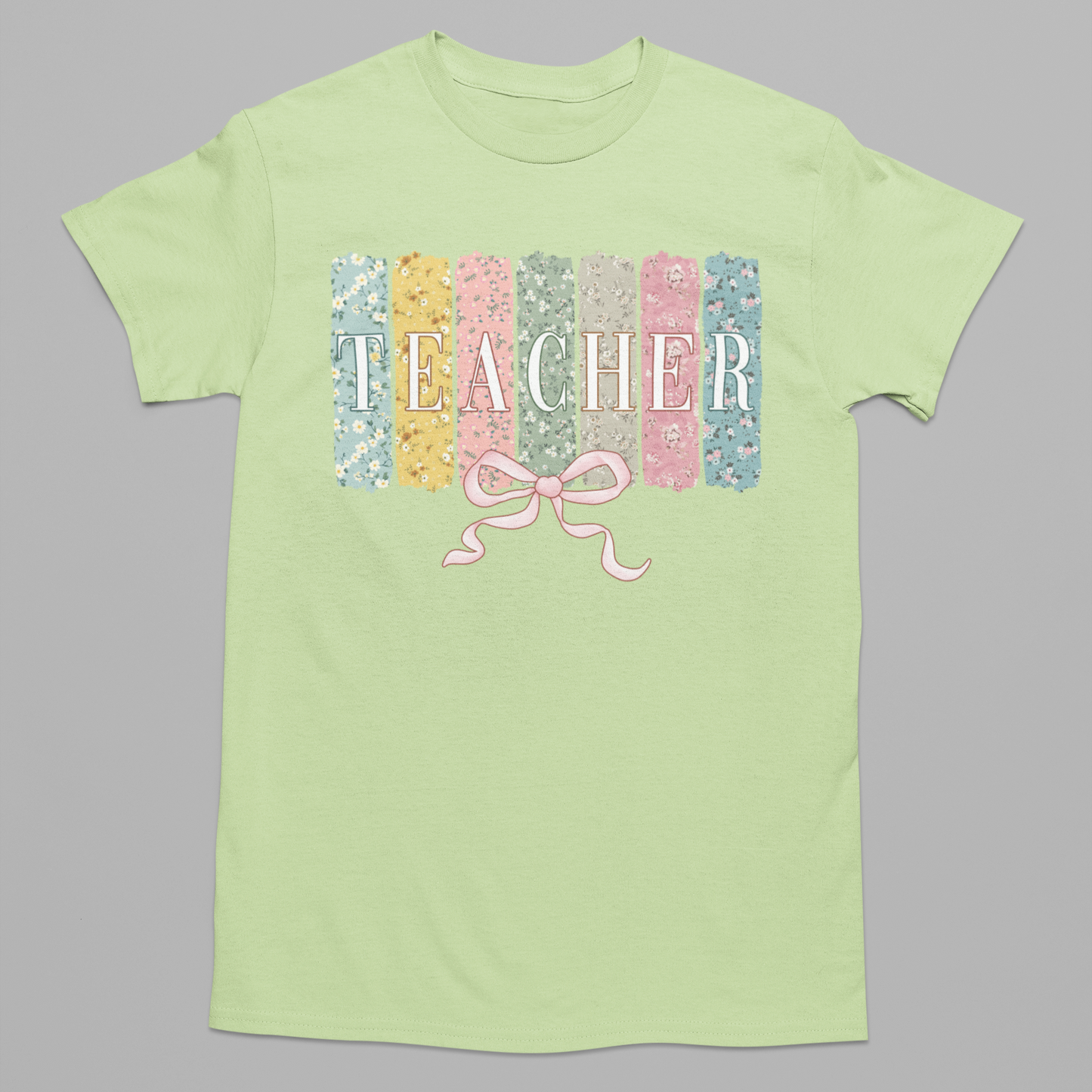 Floral Faculty Graphic Tee T-shirt Tea Shirt Shoppe S Pistachio