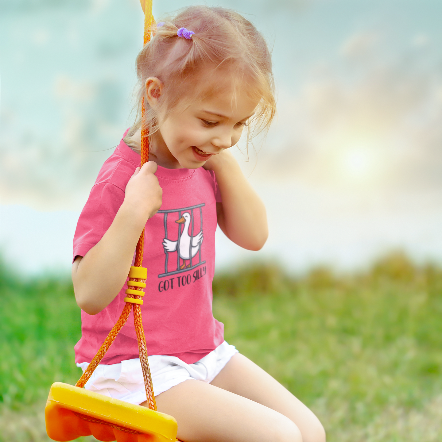 Too Silly Goose Graphic Tee Youth Graphic Tee Tea Shirt Shoppe 2T Hot Pink