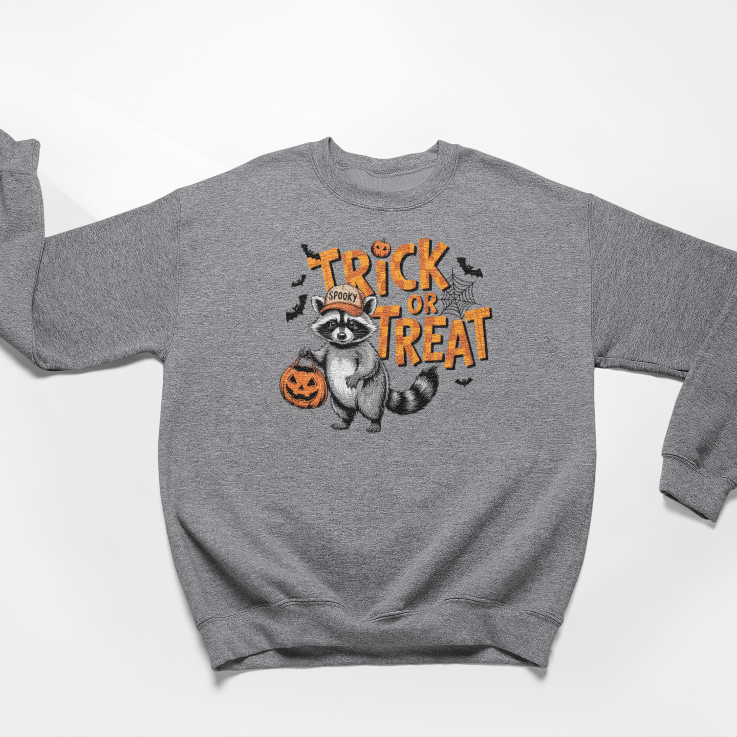 Treat or Treat Bandit Youth & Toddler Sweatshirt Youth Graphic Sweatshirt Tea Shirt Shoppe 2T Granite