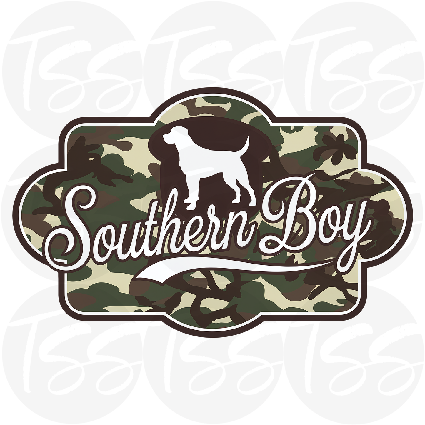 Southern Boy Hot Peel Custom Full Color Ready For Press DTF Print Transfer, Direct To Film