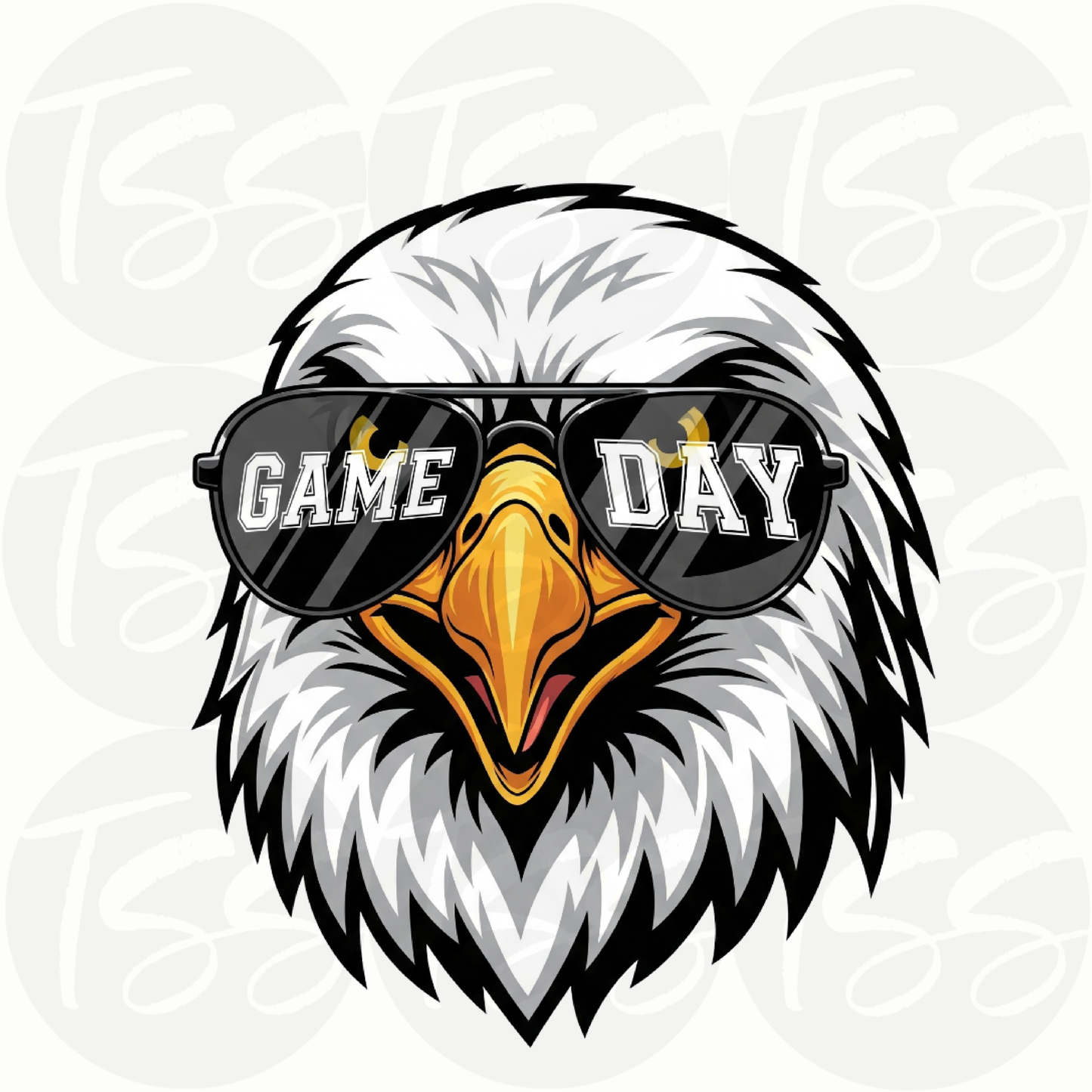 Eagle Game Day Shades Custom Full Color Ready For Press DTF Print Transfer, Direct To Film
