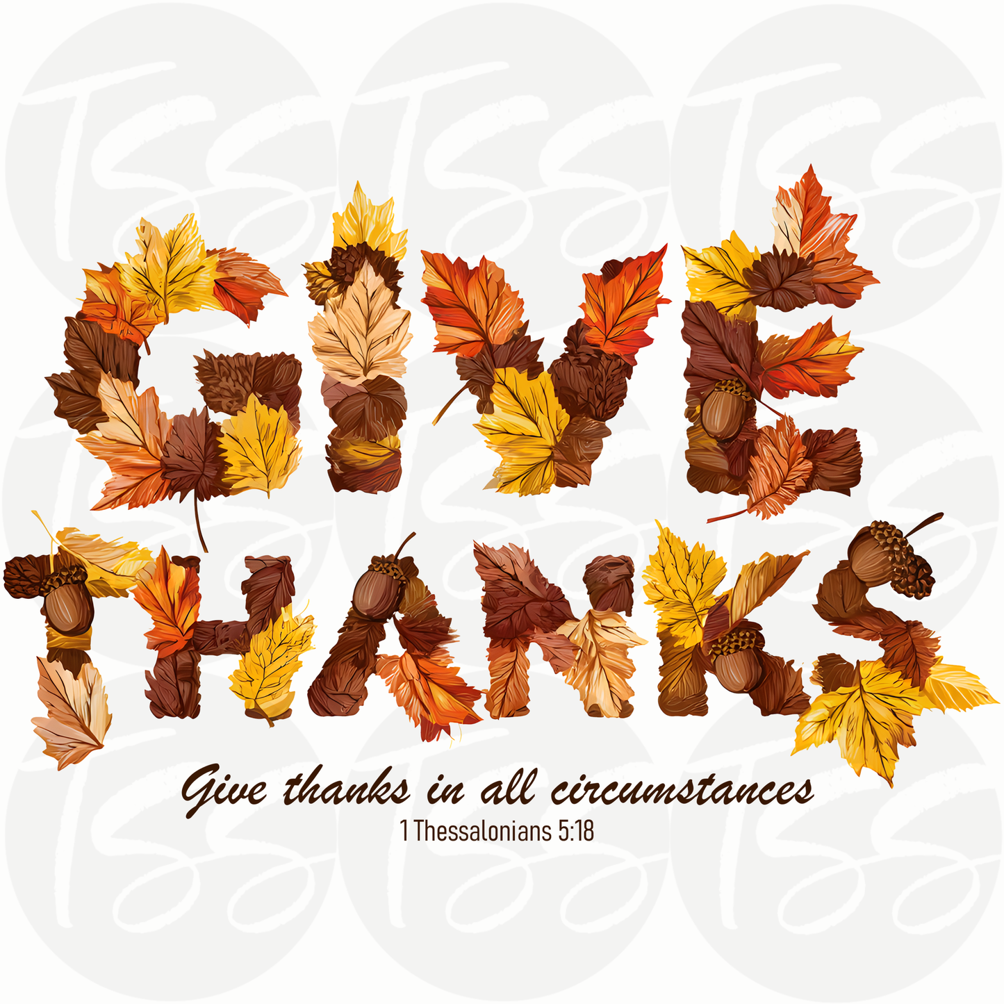 Give Thanks Color Ready For Press DTF Print Transfer, Direct To Film