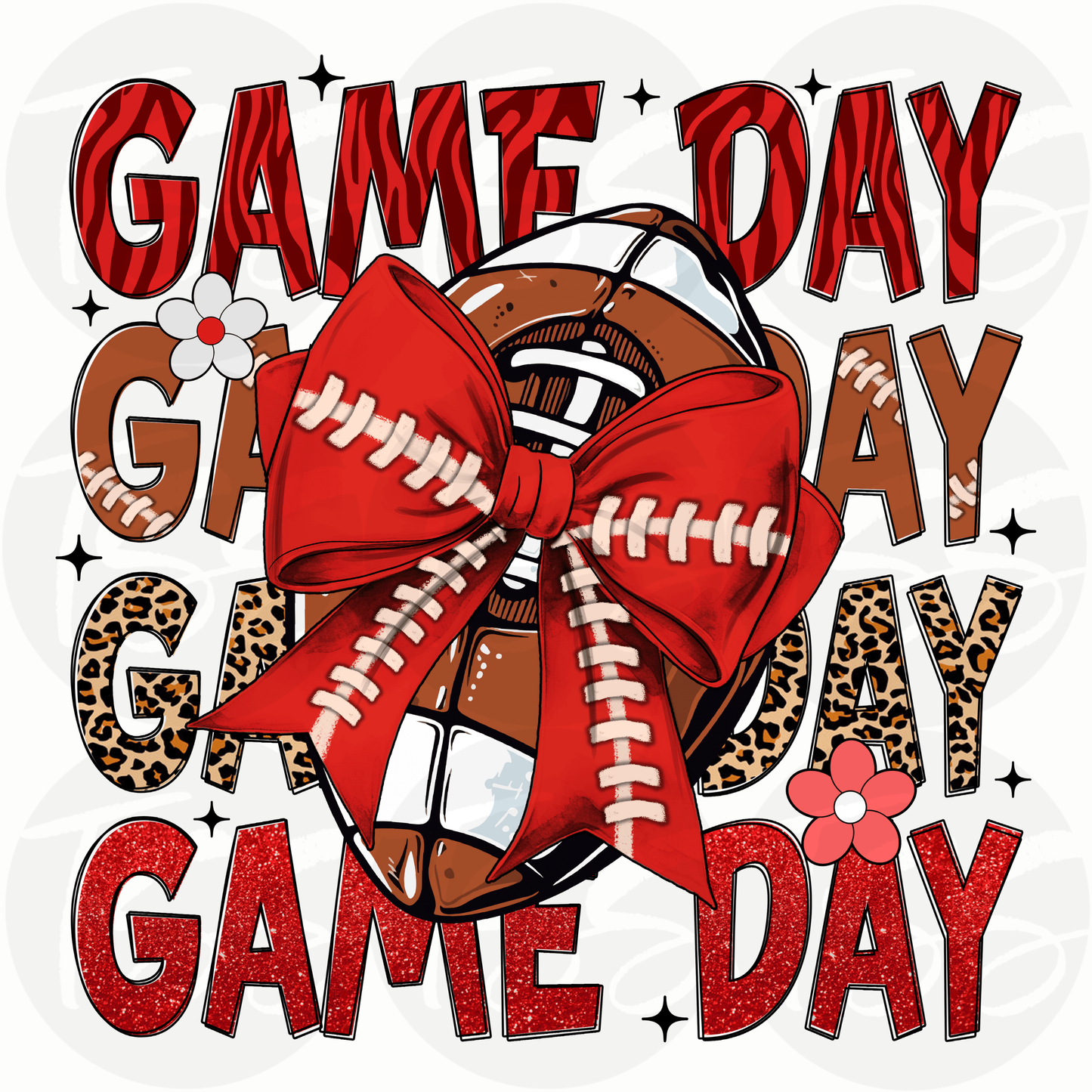 Game Day Glam Full Color Ready For Press DTF Print Transfer, Direct To Film