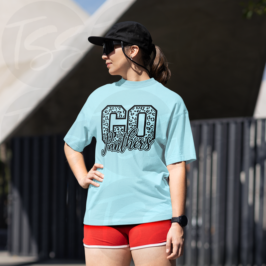 Go Panthers Leopard Custom Full Color Ready For Press DTF Print Transfer, Direct To Film