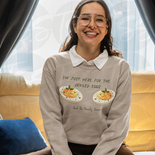 Deviled Eggs & Drama Custom Full Color Ready For Press DTF Print Transfer, Direct To Film