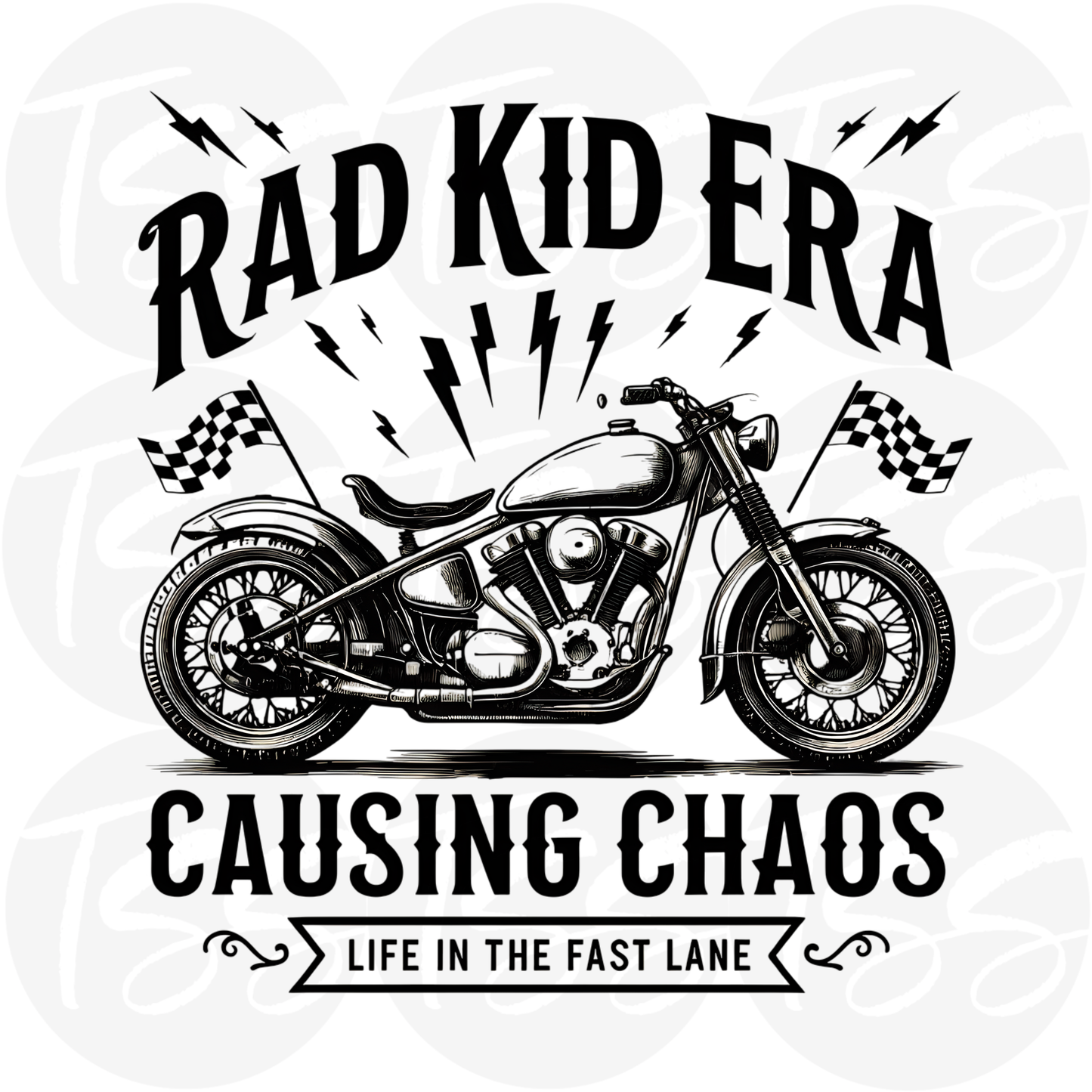 Rad Kid Era Hot Peel Custom Full Color Ready For Press DTF Print Transfer, Direct To Film