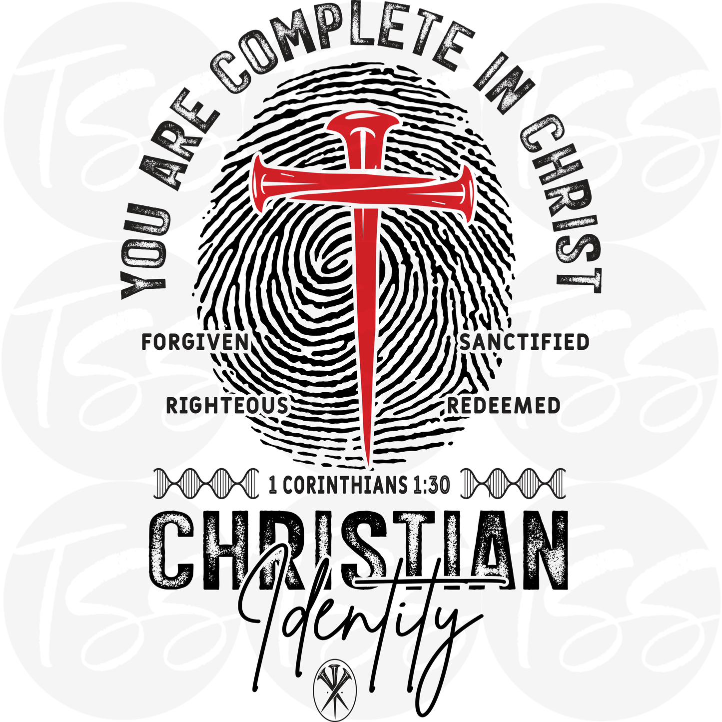 Christian Identity Hot Peel Custom Full Color Ready For Press DTF Print Transfer, Direct To Film