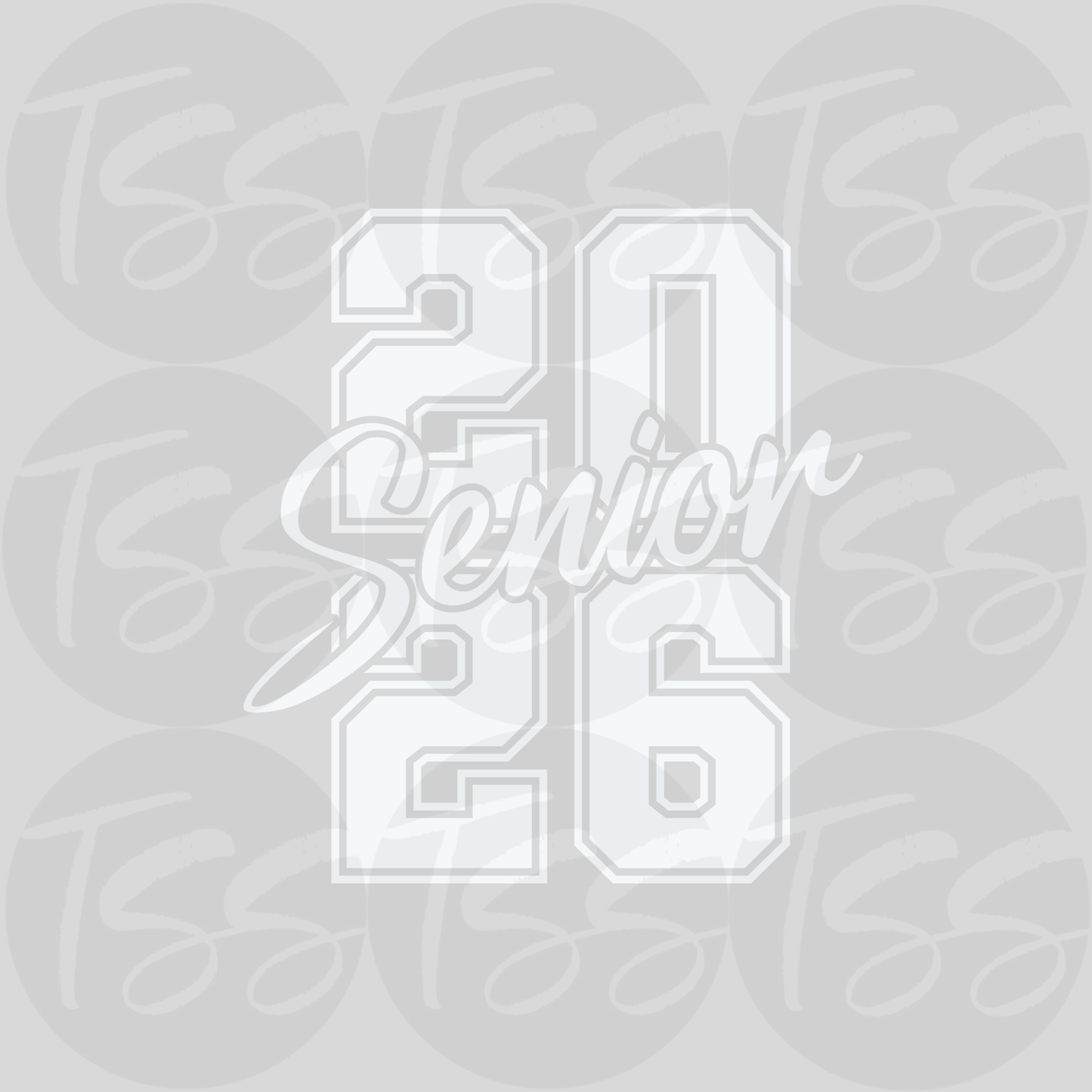 Senior 2026 Custom Full Color Ready For Press DTF Print Transfer, Direct To Film