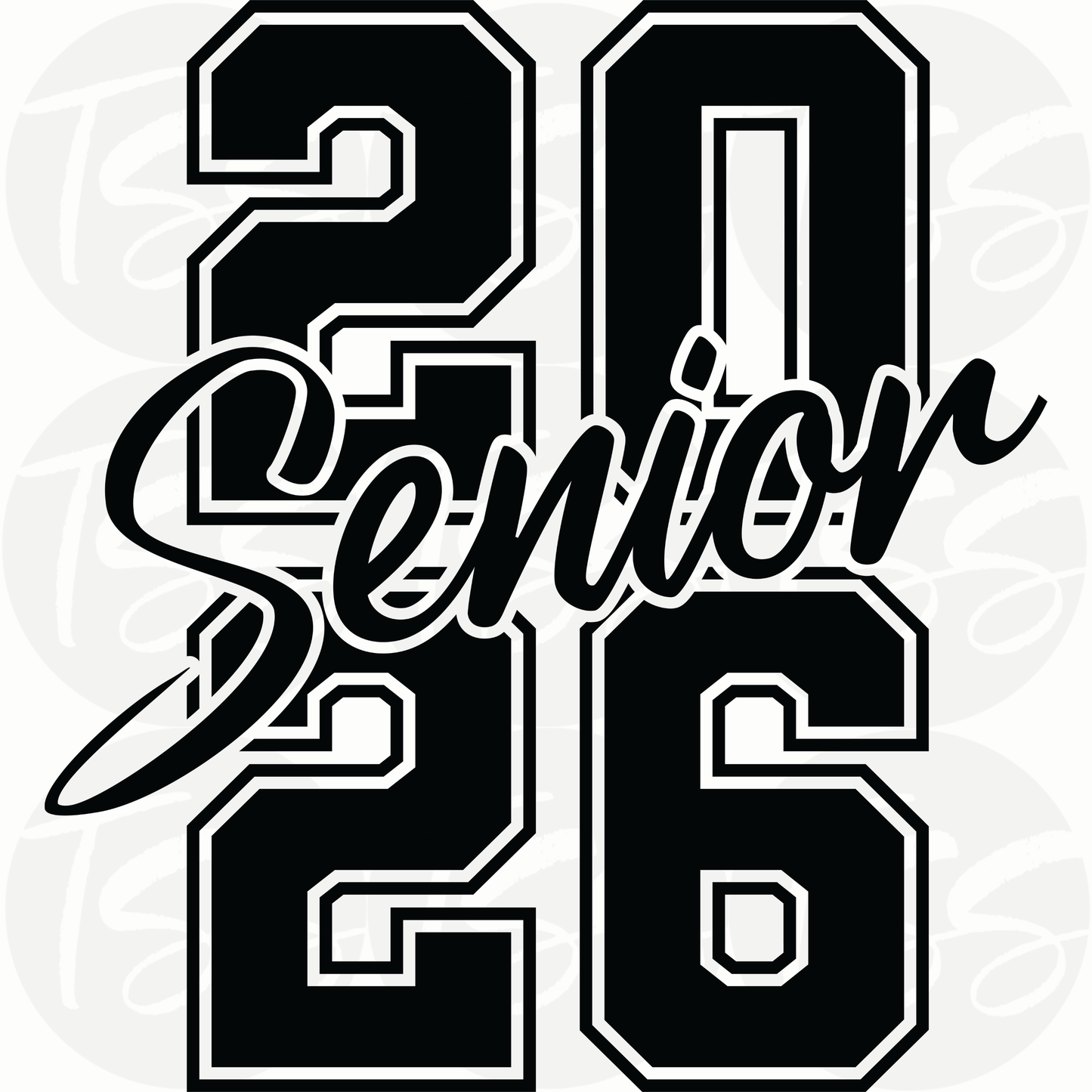 Senior 2026 Custom Full Color Ready For Press DTF Print Transfer, Direct To Film