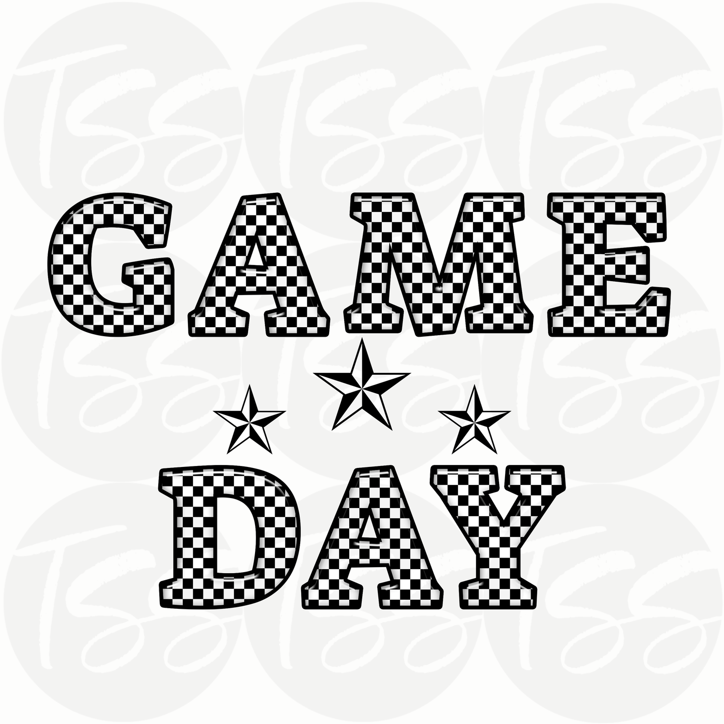 Checkmate Game Day Custom Full Color Ready For Press DTF Print Transfer, Direct To Film