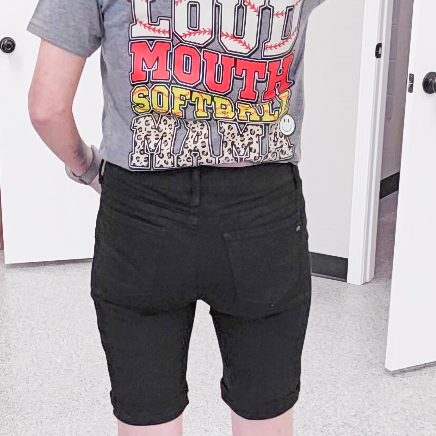 Black Cuffed Bermuda Shorts Shorts Special A