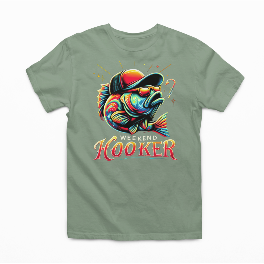 Weekend Hooker Graphic Tee Mens T-shirt Tea Shirt Shoppe S Sage