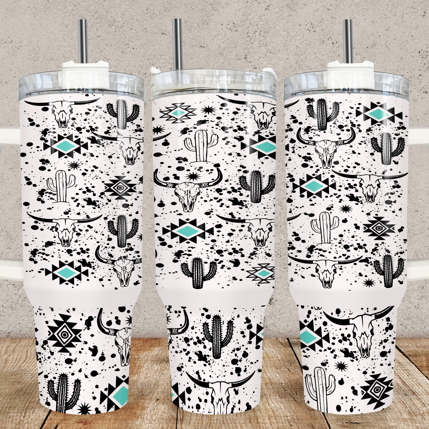 Western Splatter 40oz Tumbler Tumbler Tea-Shirt Shoppe