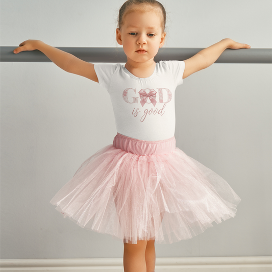 God is Good Lace Graphic Tee Youth Graphic Tee Tea Shirt Shoppe 2T White