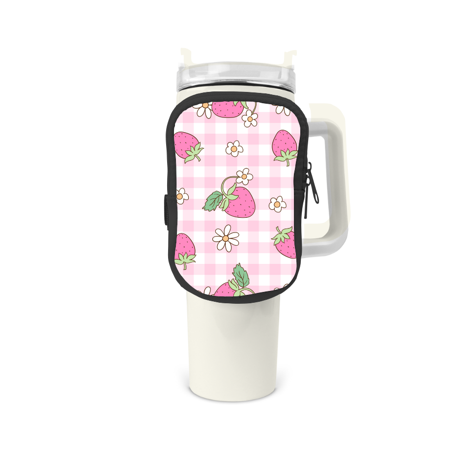 Strawberry Picnic Zippered Pouch/Bag For 40oz Tumbler Tumbler Tea-Shirt Shoppe